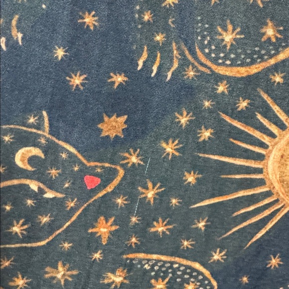 Farm Rio x Anthropologie Wide-Leg Trousers Sun Moon Print Size Small - Picture 11 of 16